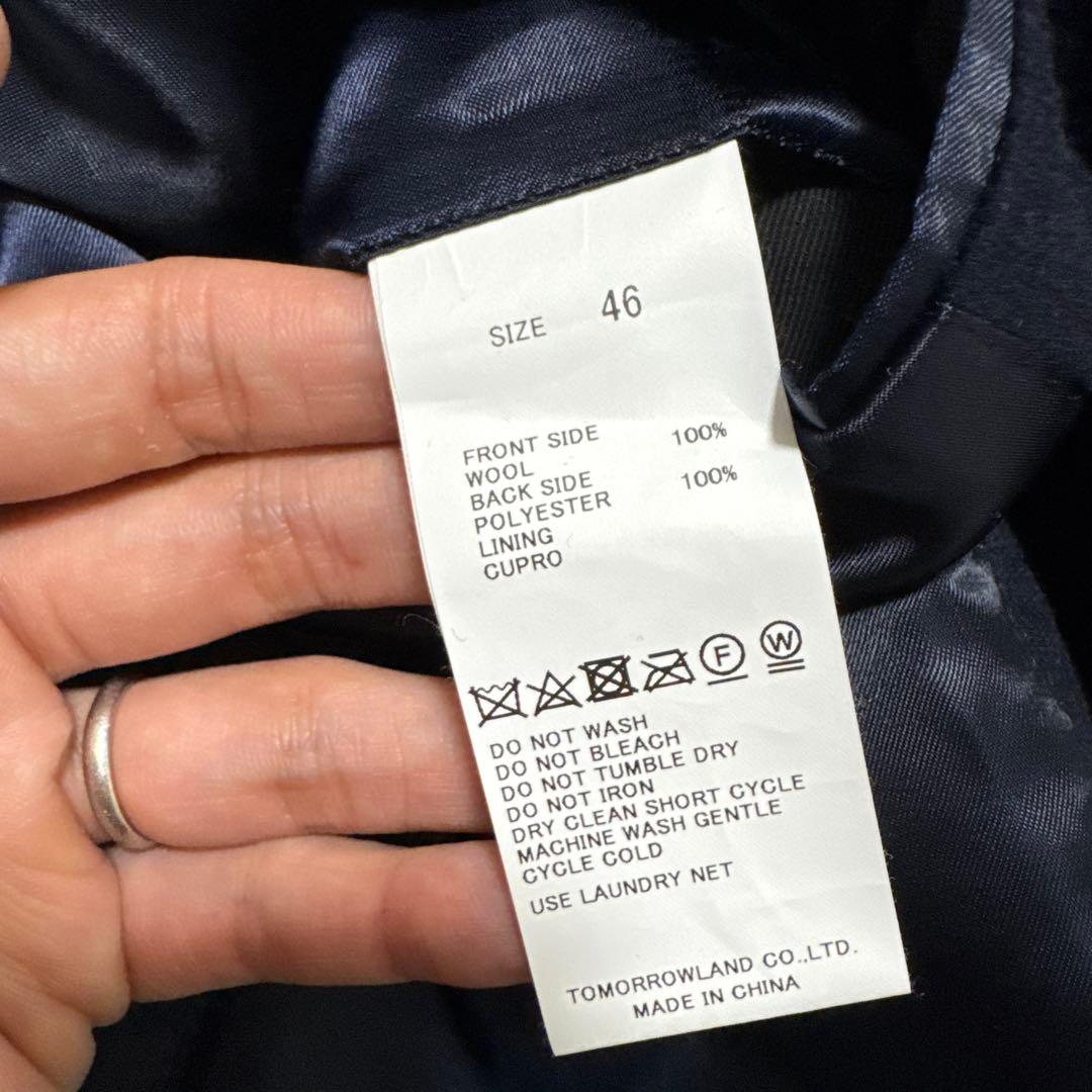 91 極美品　トゥモローランド　ピルグリム　ロロピアーナ　チェスターコート　46