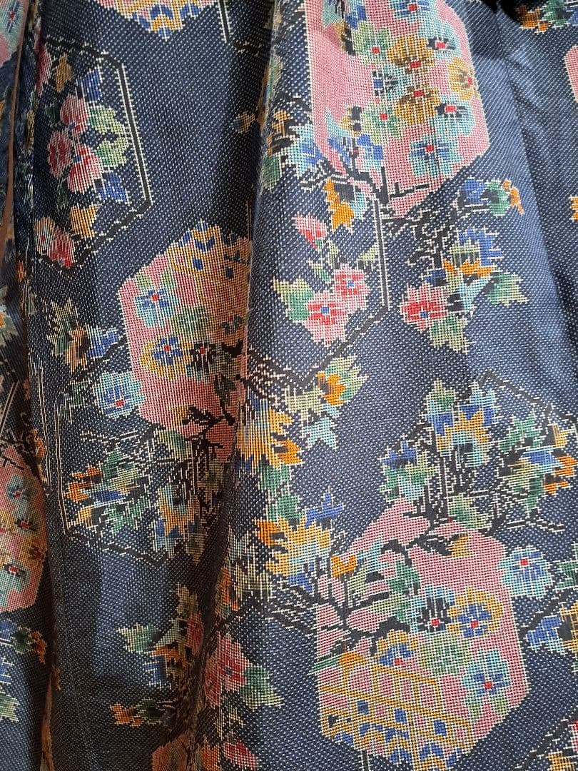 着物リメイク♥️本場大島紬7マルキ♪素敵なぁ～プリンセスラインのロングワンピース