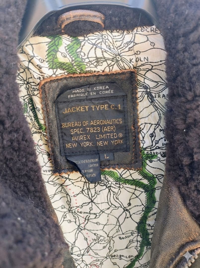 今だけ割　AVIREX C-1 フライトジャケット ブラウン