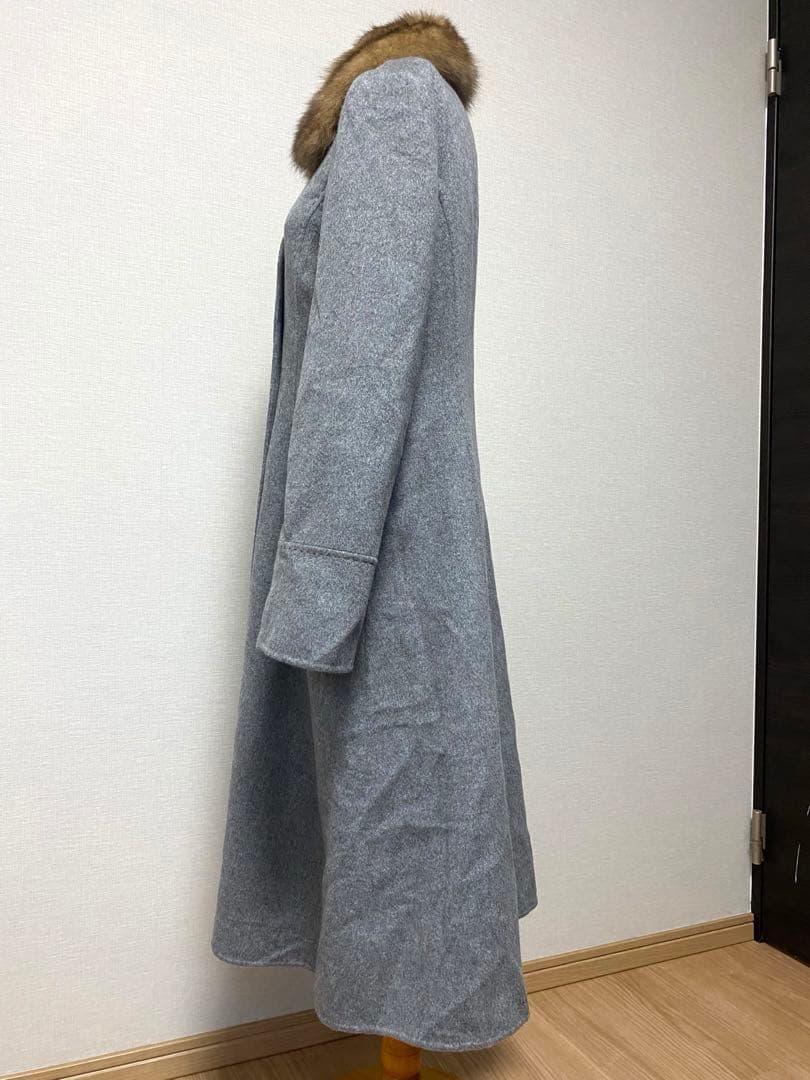 美品 FOXEY boutique 最高級 セーブルファー カシミヤ コート