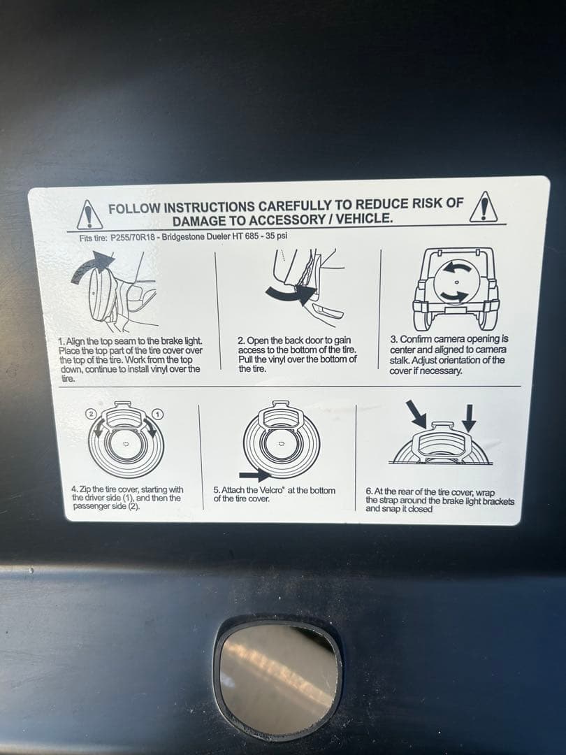 七福神 JL ラングラー 純正 スペアタイヤカバー