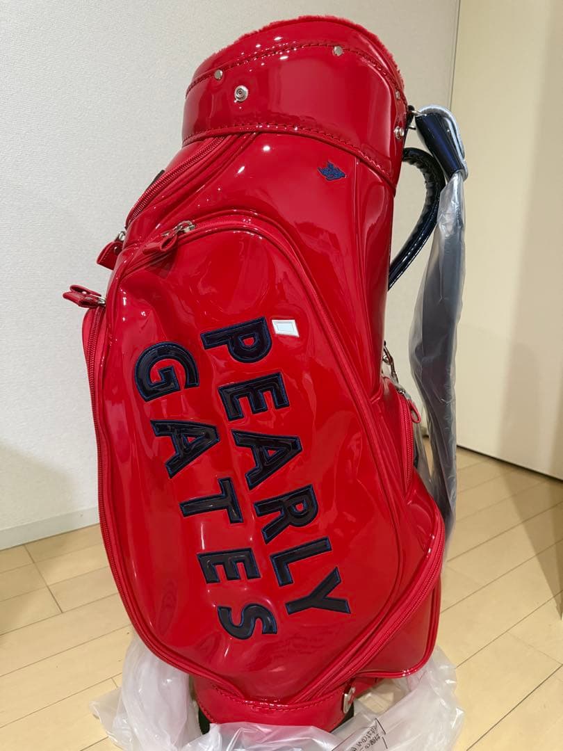 希少　PEARLY GATES ゴルフキャディバッグ エナメル レッド