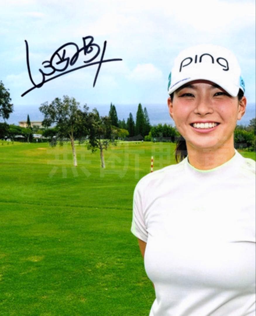 SALE！新品未使用！渋野日向子　　直筆サイン入フォト保証書付　全英女子オープン