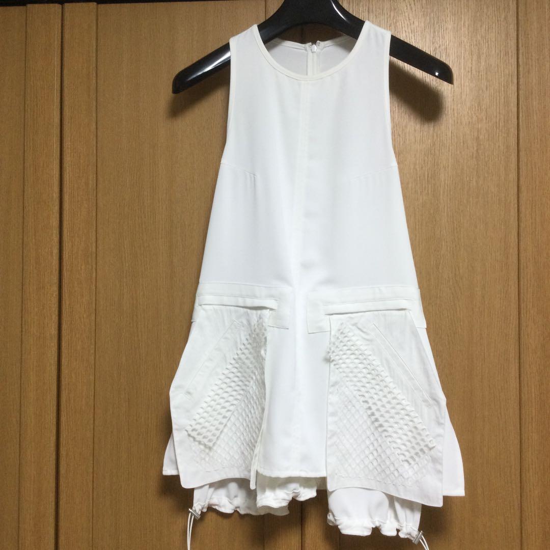 【新品未使用】UN3D レイヤードポケットタンクトップ ホワイト 36