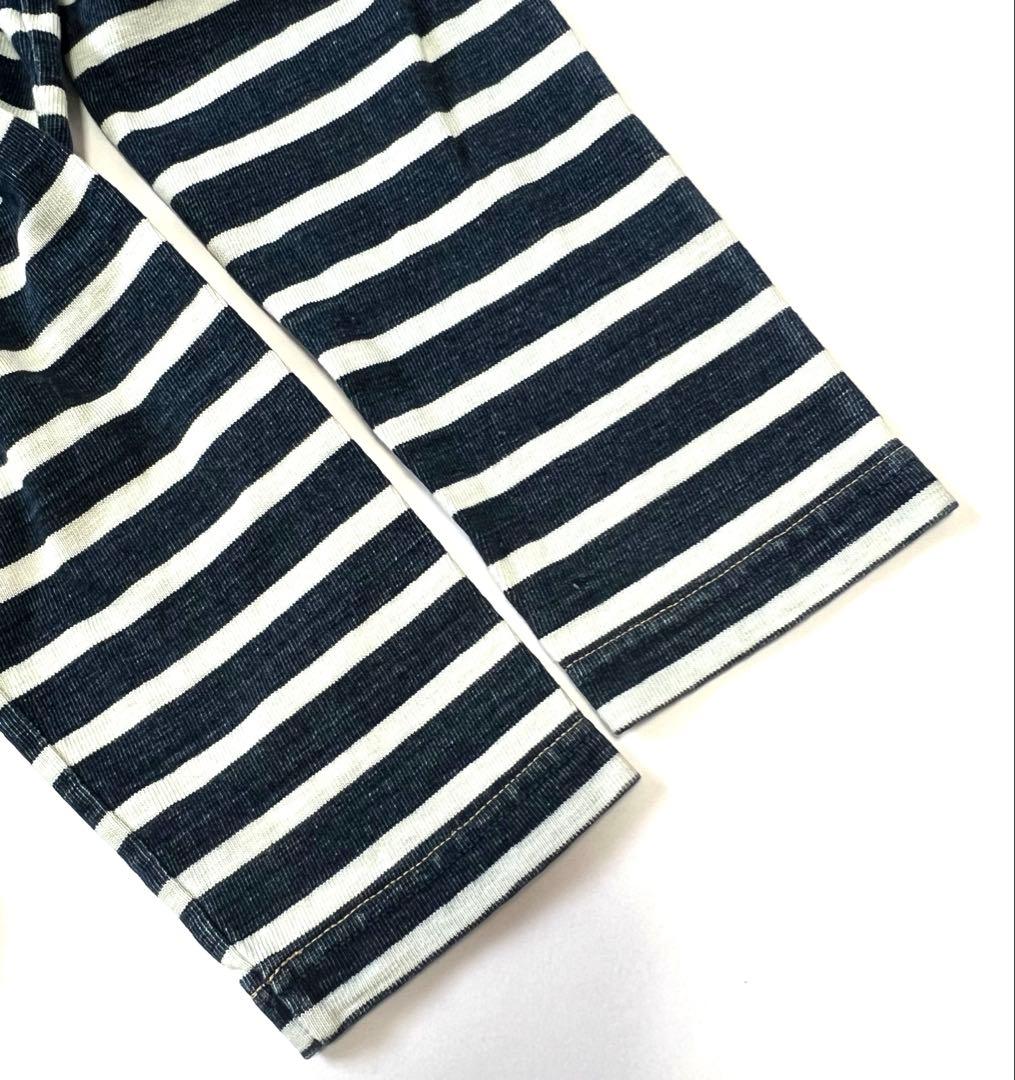 45R バスクボーダーシャツ バスクの908Tシャツ（サイズ2・インディゴ 濃）