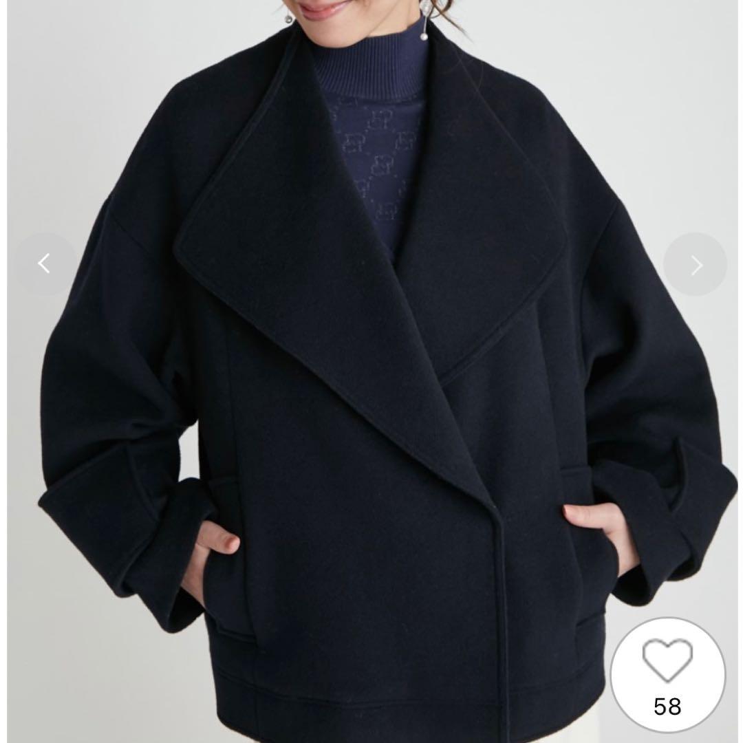 新品未使用☆即完売 定番人気 CELFORD ウールショートコート ネイビー