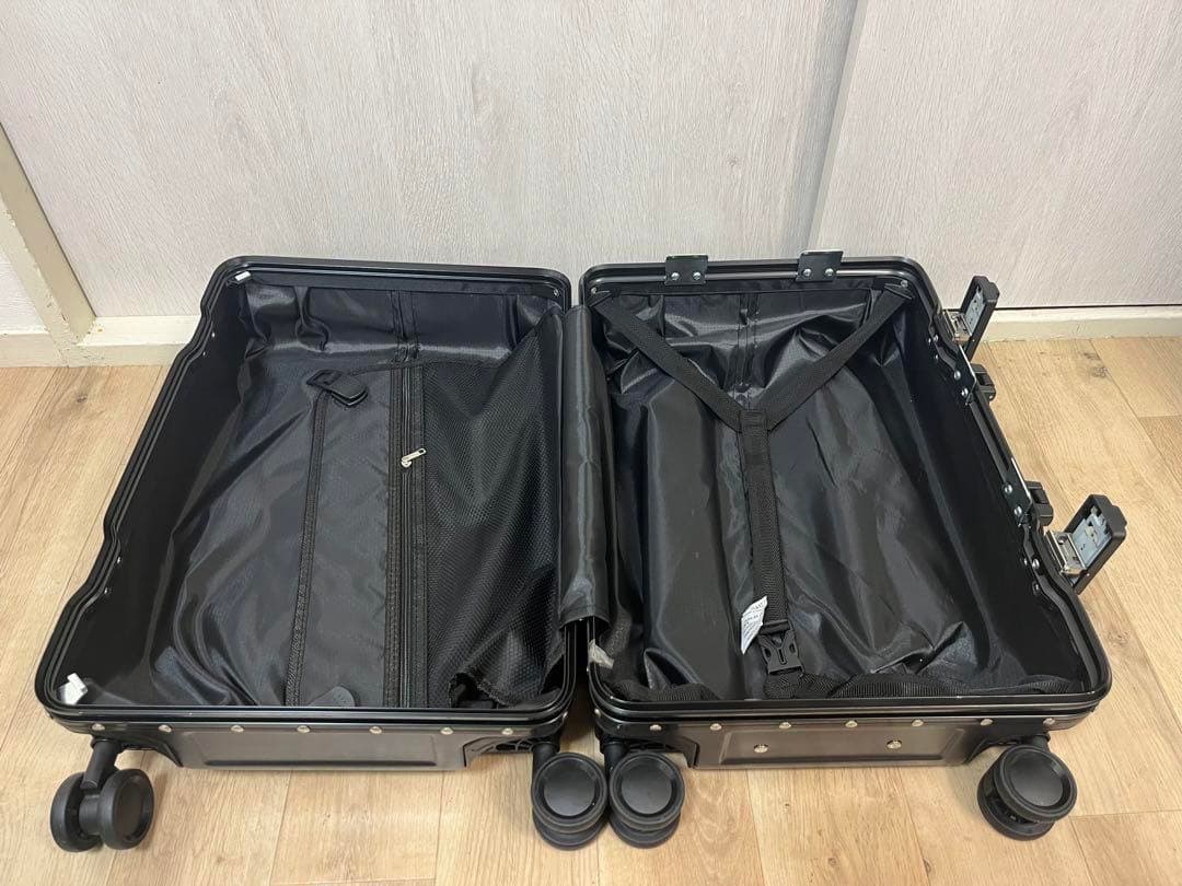 スーツケース　親子ケース　TSAロック　Sサイズ　黒　ブラック　アルミフレーム