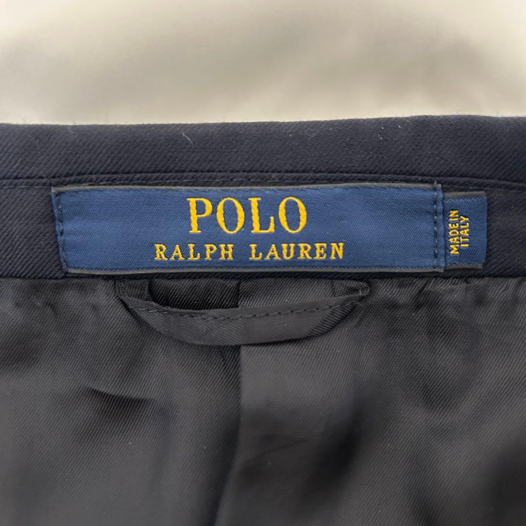【極美品】現行タグ ポロラルフローレン イタリア製 紺ブレ 2ボタン 背抜き