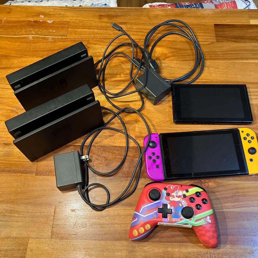 Nintendo Switch 本体 オレンジ/紫 Joy-Con ジャンク品