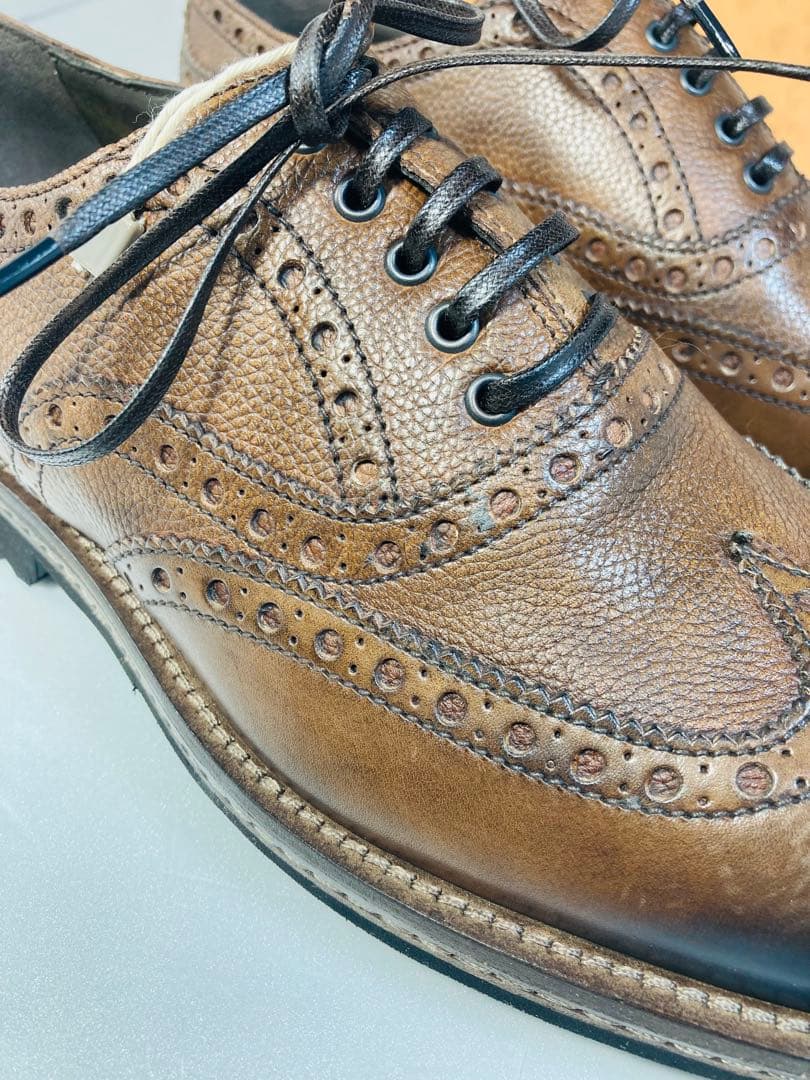 【新品 定価9万】barrett バレット5 1/2 24.5cmフルブローグ