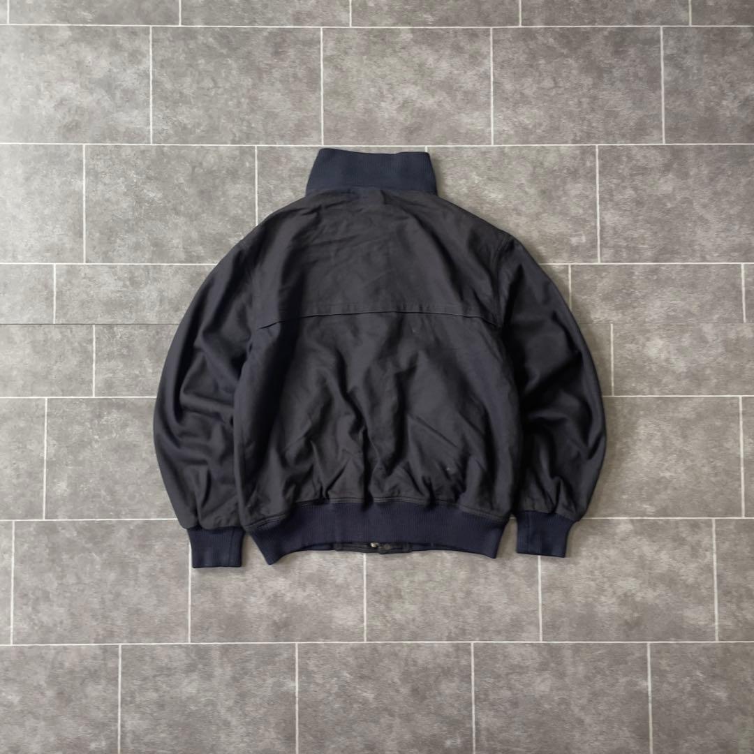 ITALY製 vintage shark ウールブルゾン スタンドカラー濃紺