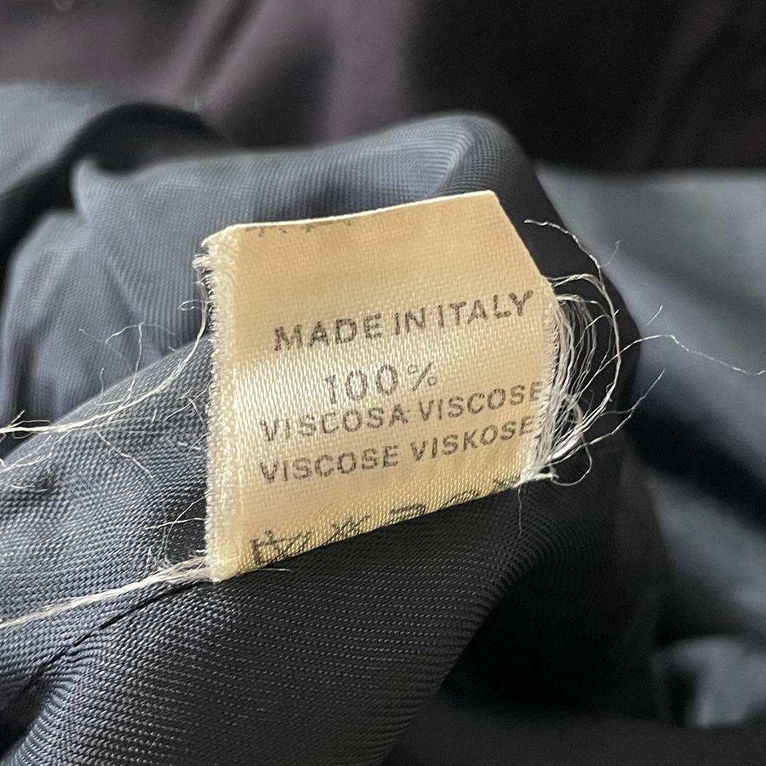 ITALY製 vintage shark ウールブルゾン スタンドカラー濃紺