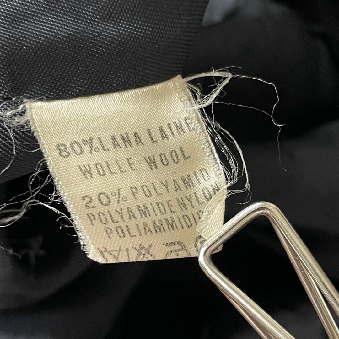 ITALY製 vintage shark ウールブルゾン スタンドカラー濃紺