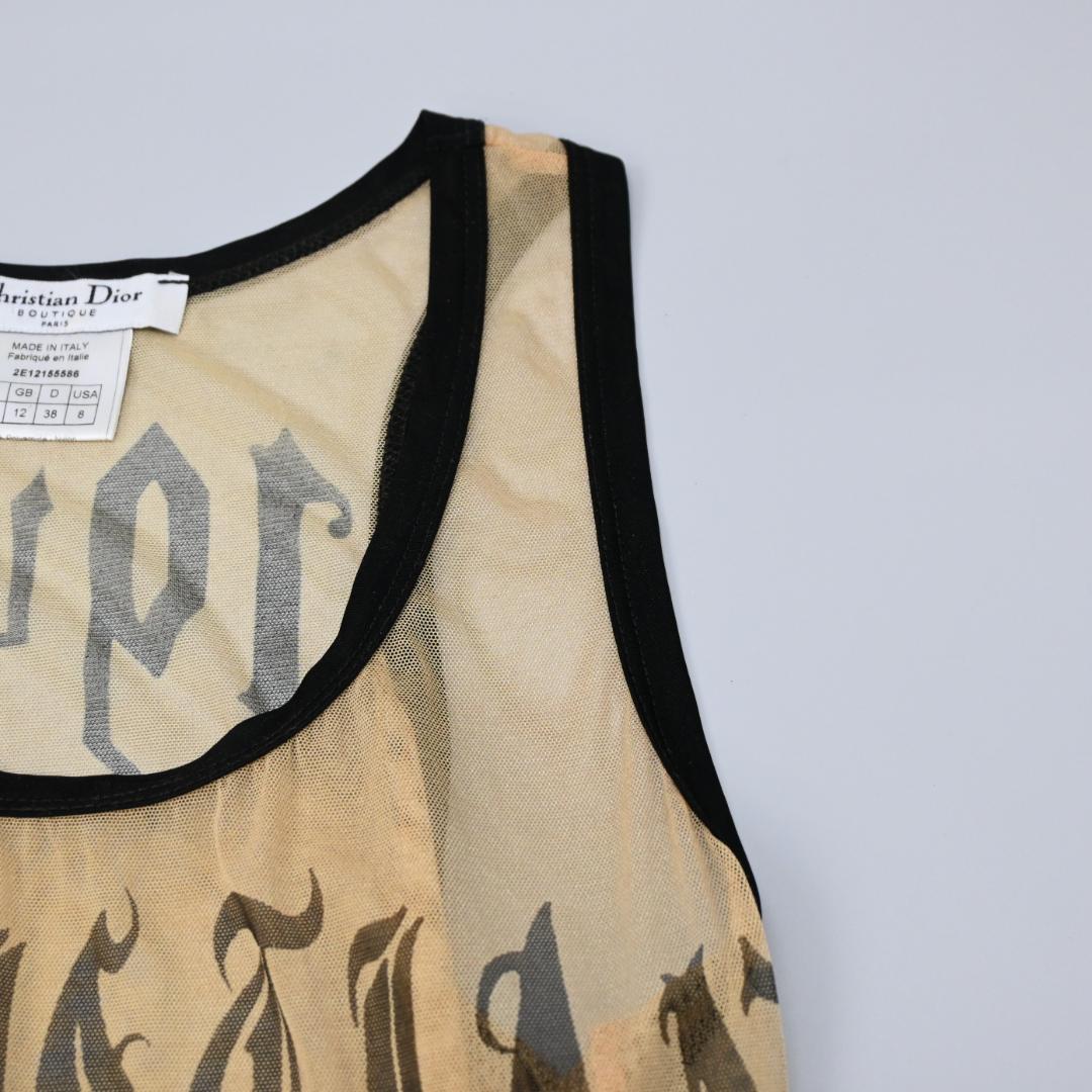 47956★クリスチャンディオール タンクトップ メッシュ