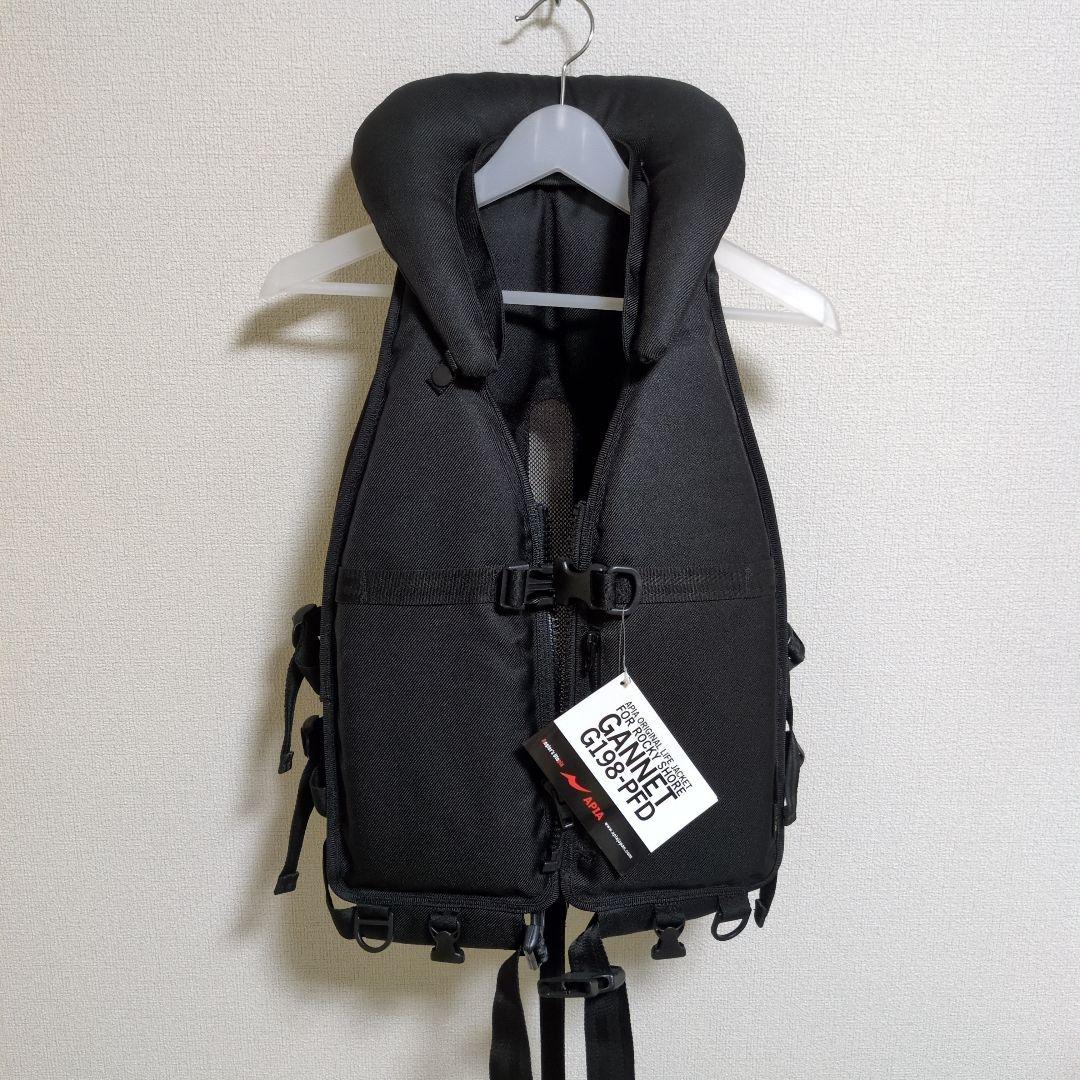 アピア　ガネット GANNET G-198-PFD フィッシングベスト 黒