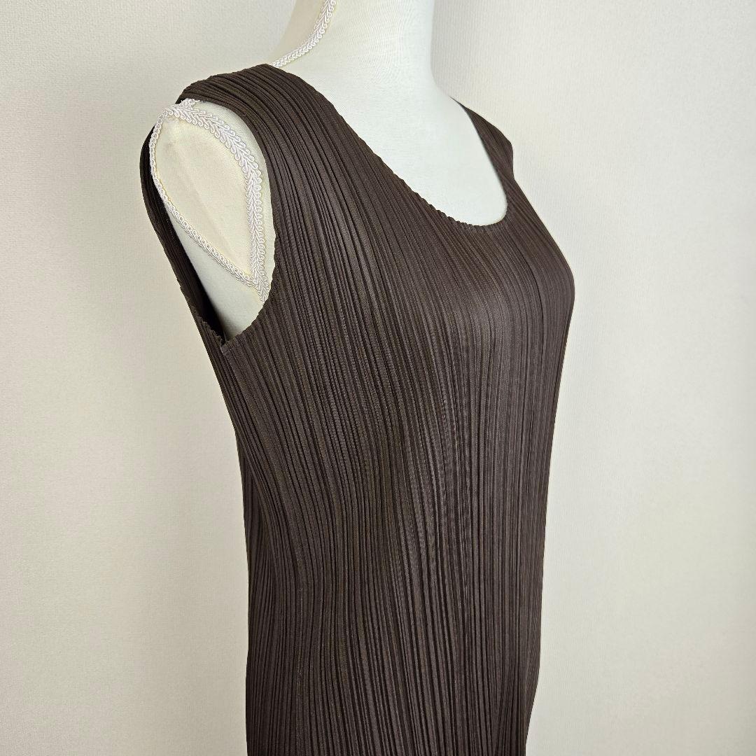 PLEATS PLEASE プリーツプリーズ 2 ブラウン ロング ドレス 茶色