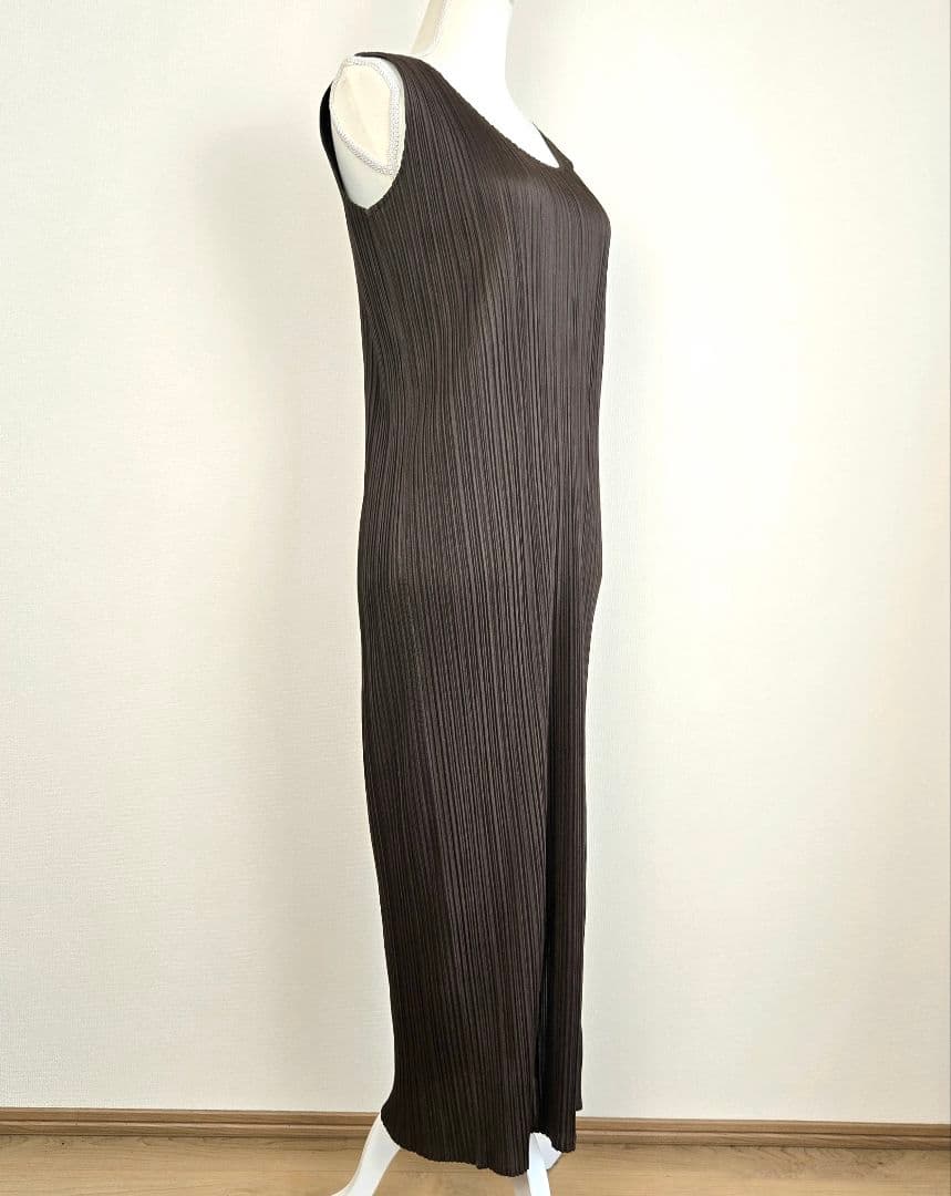 PLEATS PLEASE プリーツプリーズ 2 ブラウン ロング ドレス 茶色