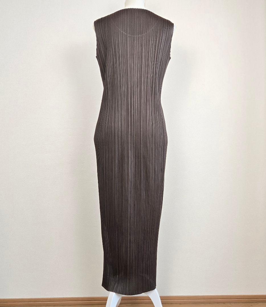PLEATS PLEASE プリーツプリーズ 2 ブラウン ロング ドレス 茶色