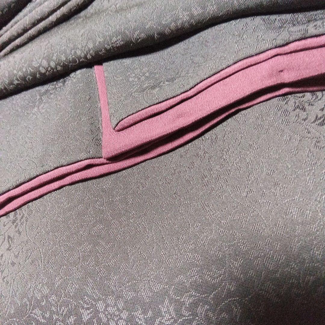 附下げ　 栗茶色 ウサギ刺繍