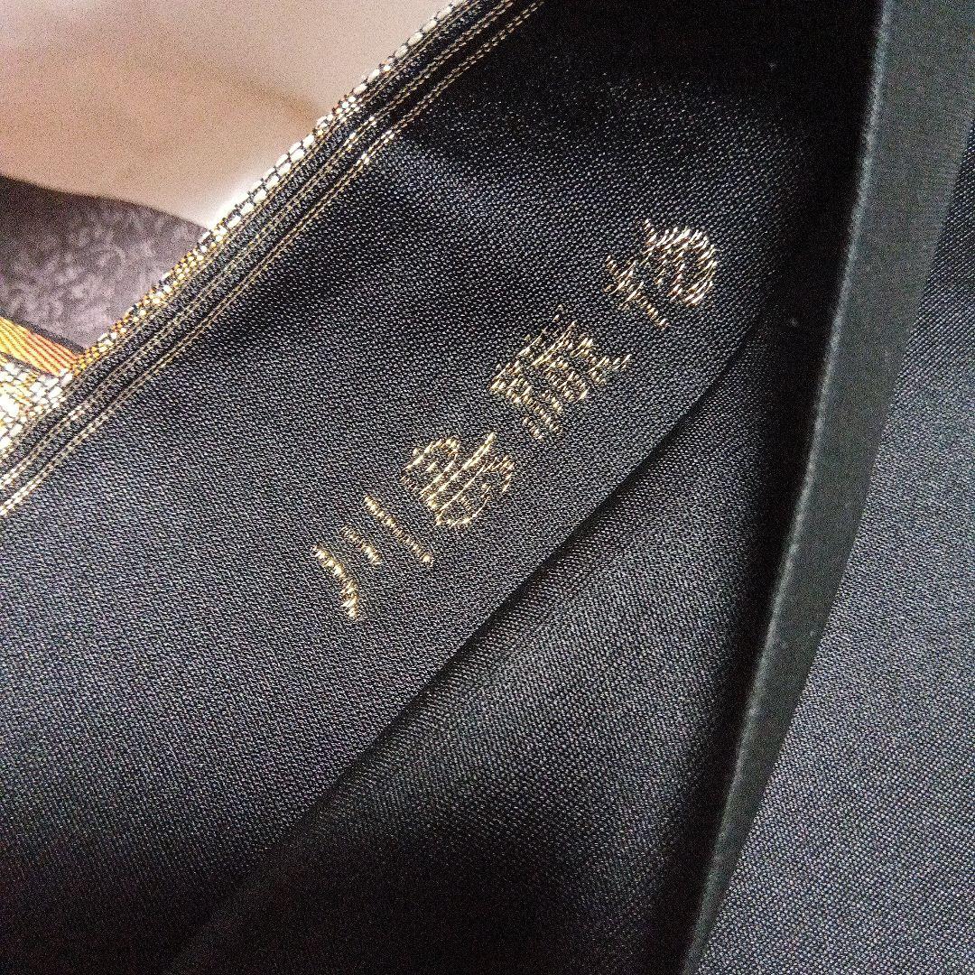 附下げ　 栗茶色 ウサギ刺繍