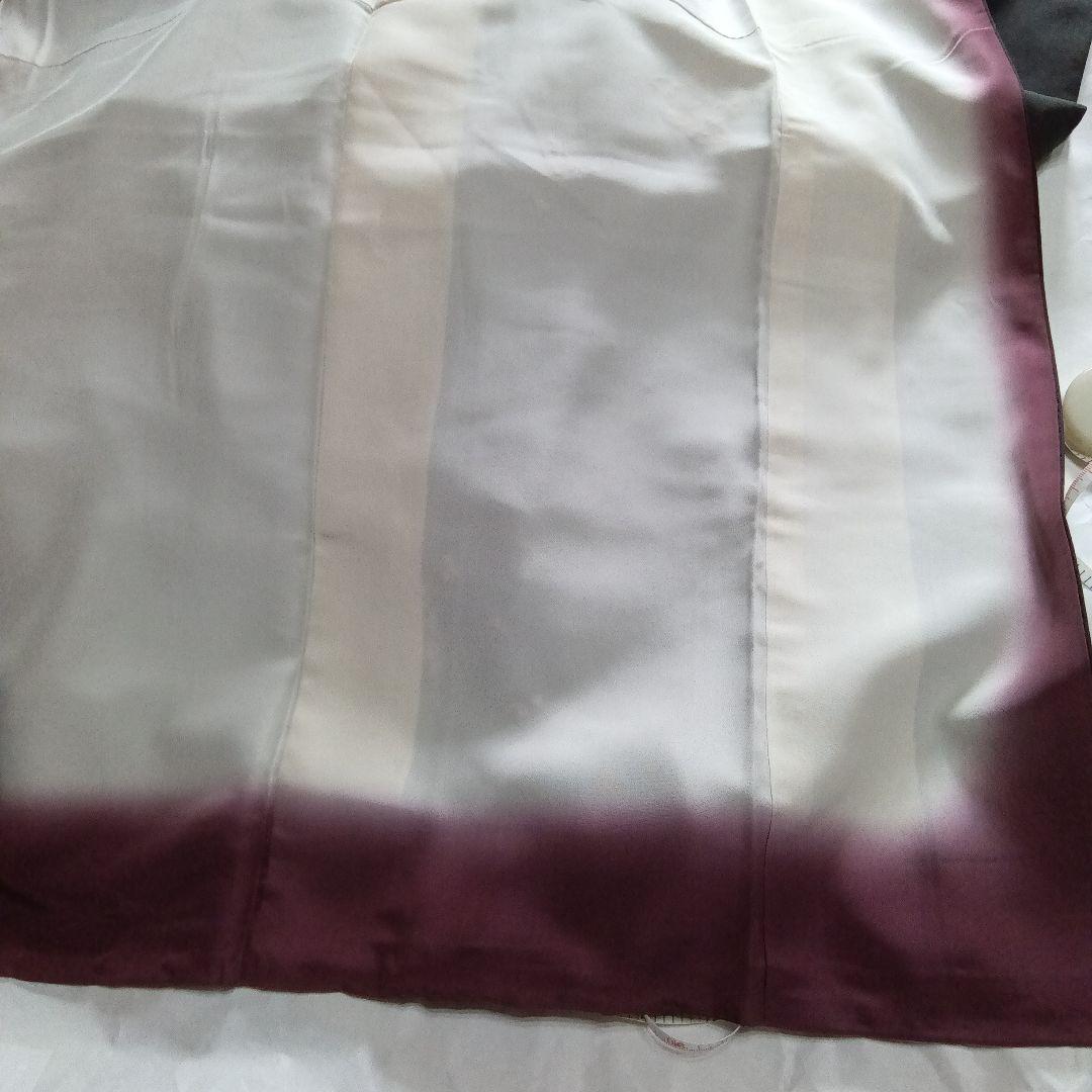 附下げ　 栗茶色 ウサギ刺繍