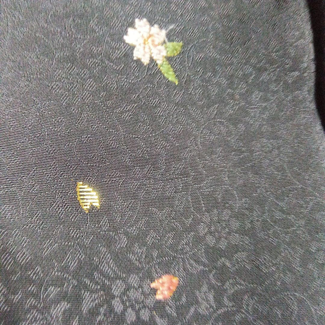 附下げ　 栗茶色 ウサギ刺繍