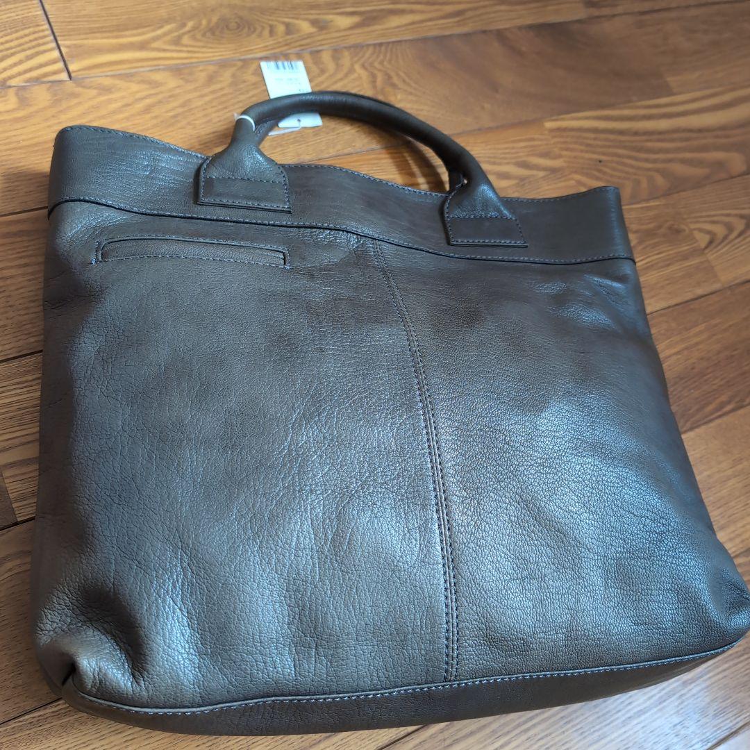 新品未使用マーガレットハウエル　レザートートバッグ　ダークグレータグ付