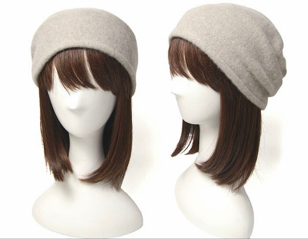 chisaki ニットキャップ Belly カシミヤ セーブル　サイズ2