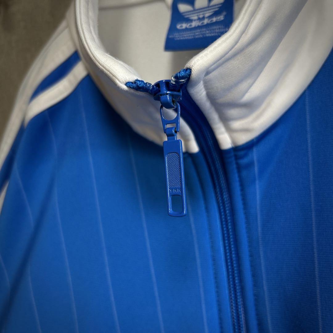 ミ*ビ様 【希少デザイン】adidas トラックジャケット 青×白 トレフォイル
