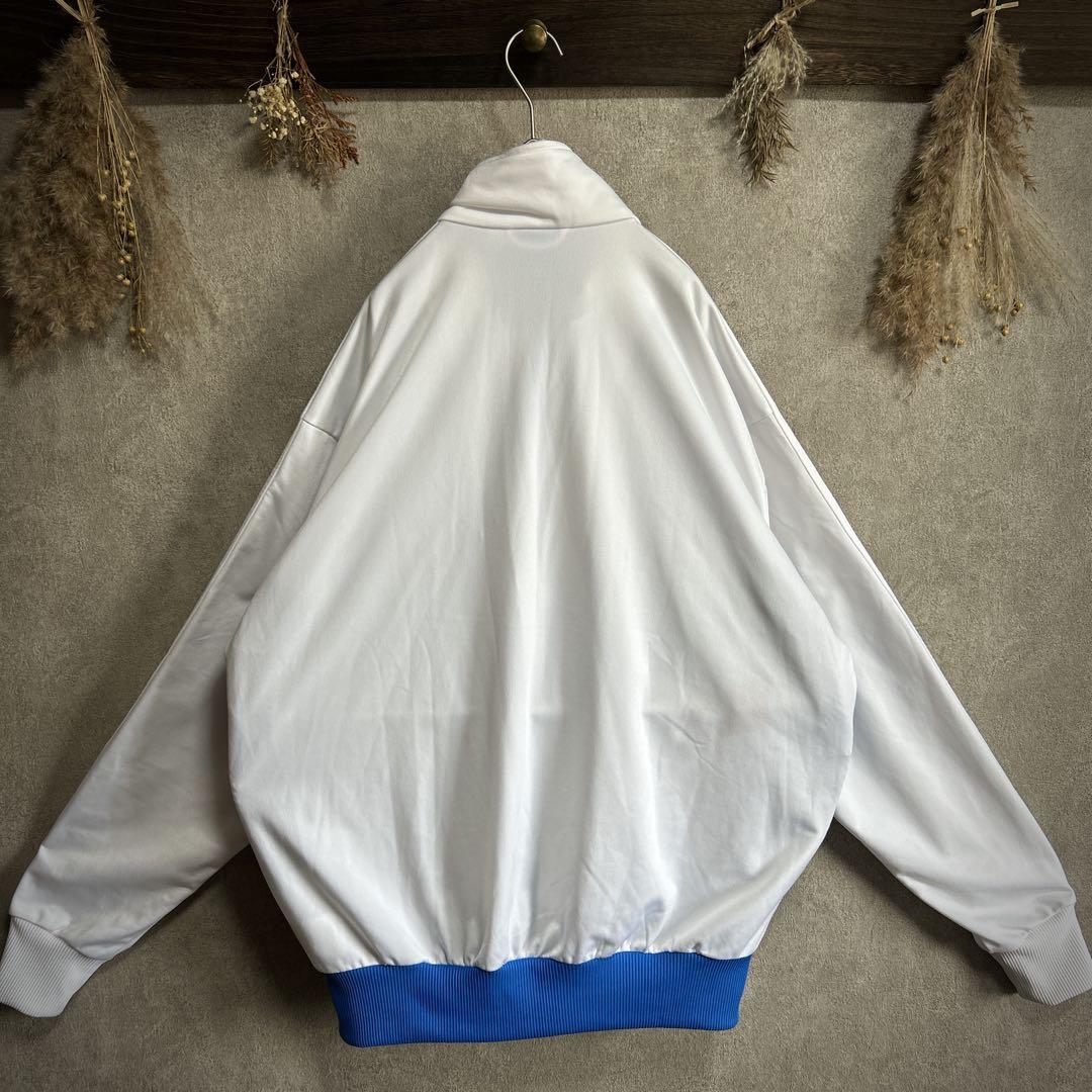 ミ*ビ様 【希少デザイン】adidas トラックジャケット 青×白 トレフォイル