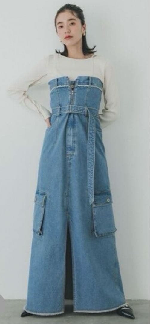 PUBLC TOKYO ベアトップワンピース　オールインワン　サロペット