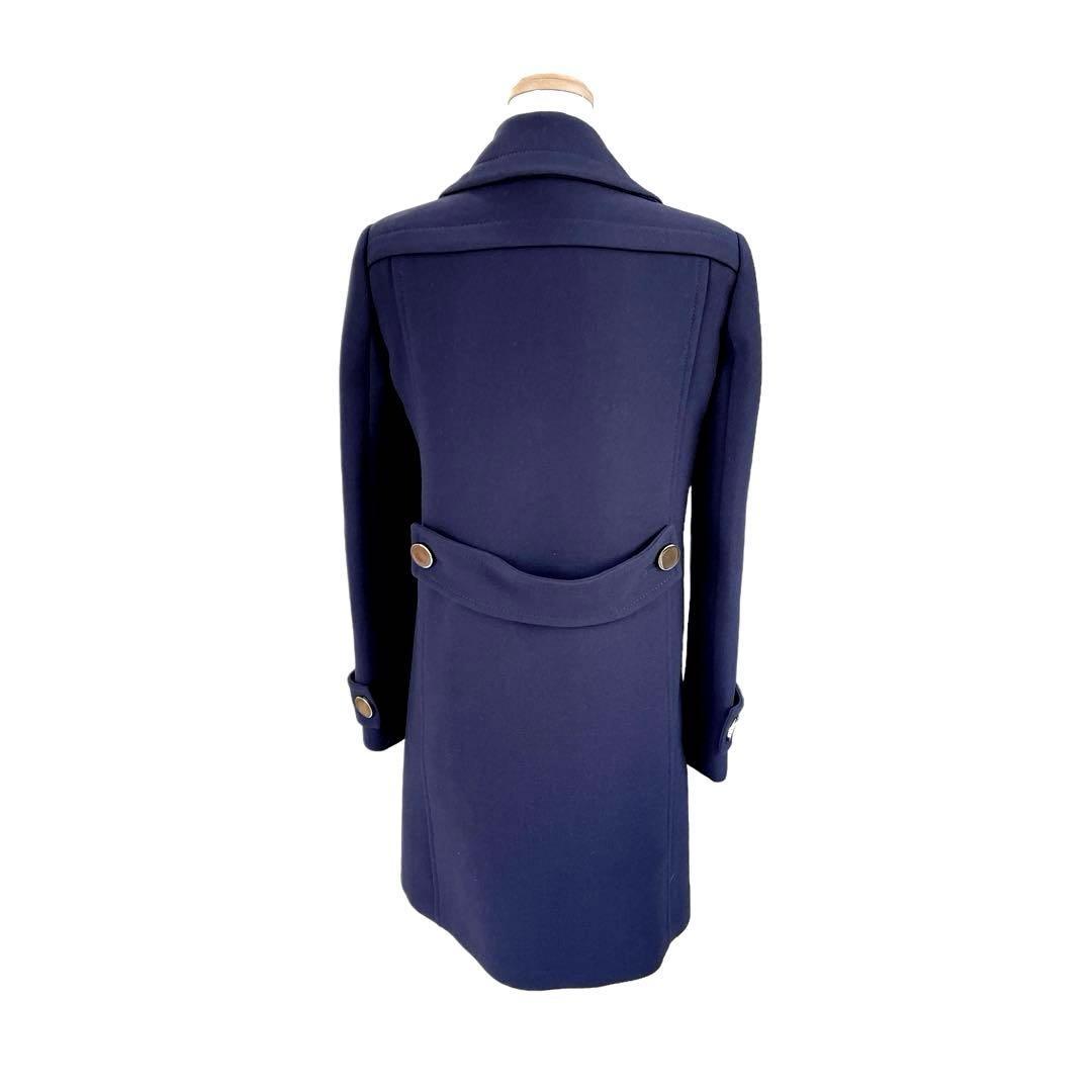 極美品 GUCCI グッチ チェスターコート シルバー ボタン ウール シルク