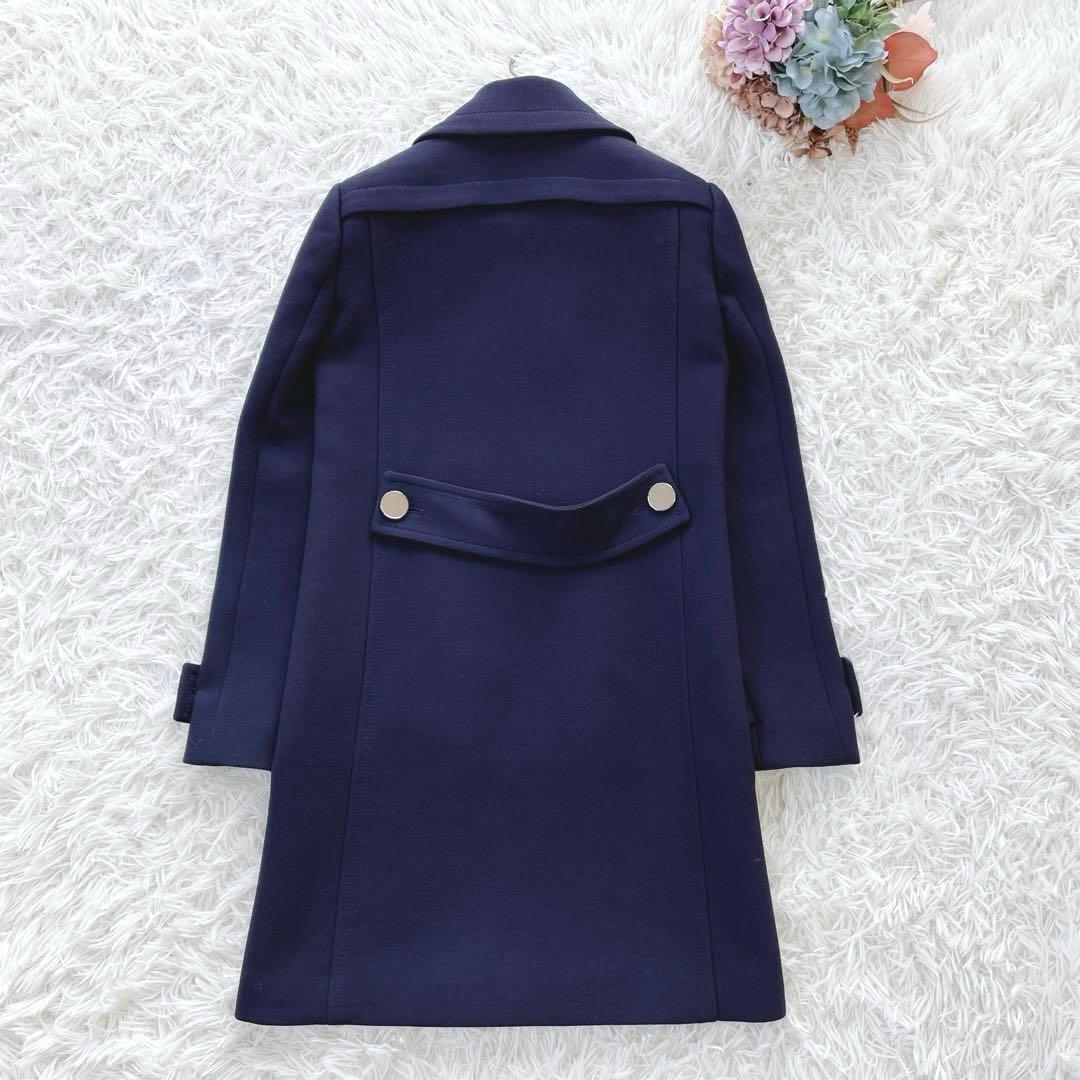 極美品 GUCCI グッチ チェスターコート シルバー ボタン ウール シルク