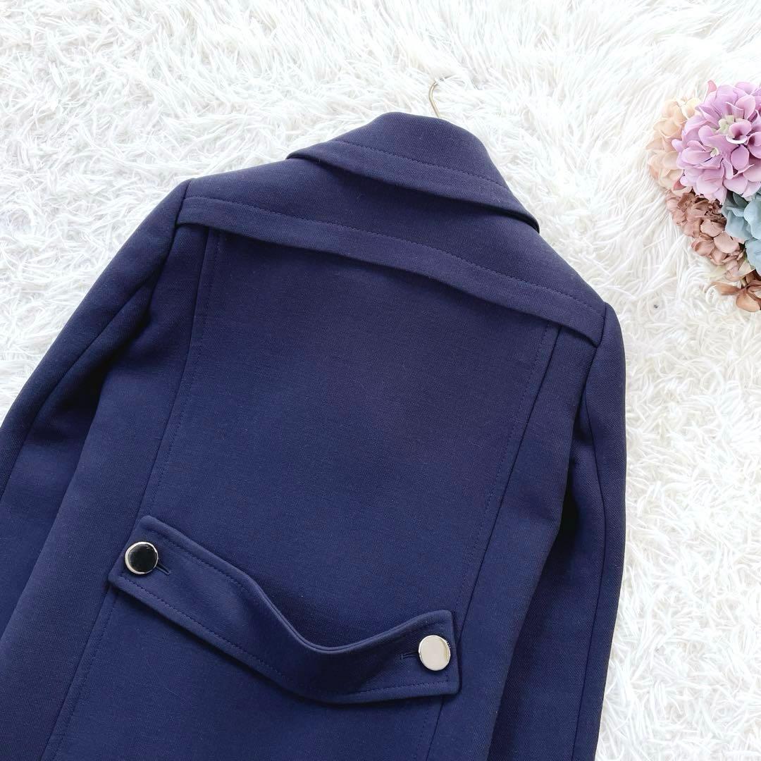 極美品 GUCCI グッチ チェスターコート シルバー ボタン ウール シルク