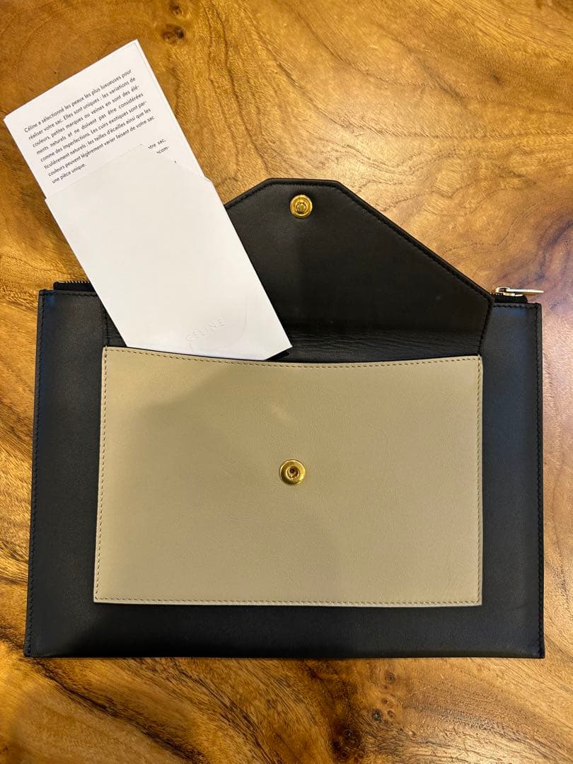 CÉLINE セリーヌ クラッチバッグ　黒 青 ベージュ