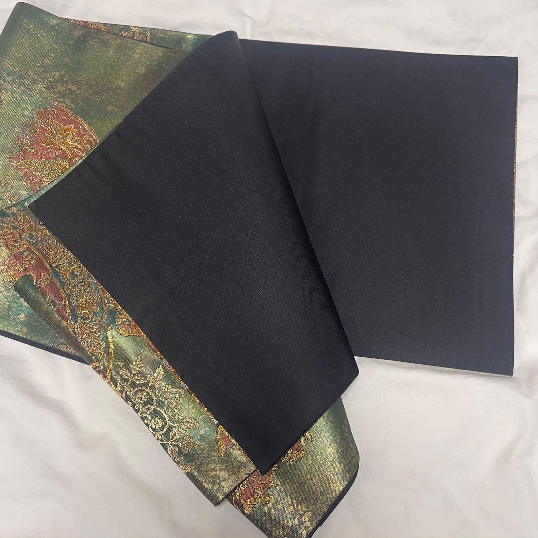 Y*G様 訪問着　訪問着フルセット　ラベンダーグレー　孔雀と牡丹　袋帯