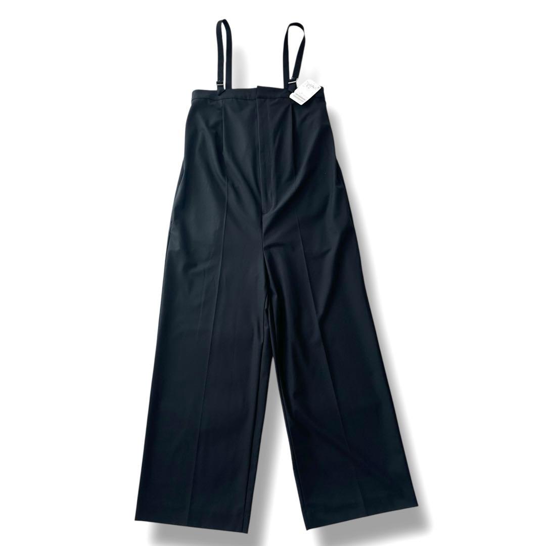 新品 スピックアンドスパン 24AW ベアオールインワン ブラック 38