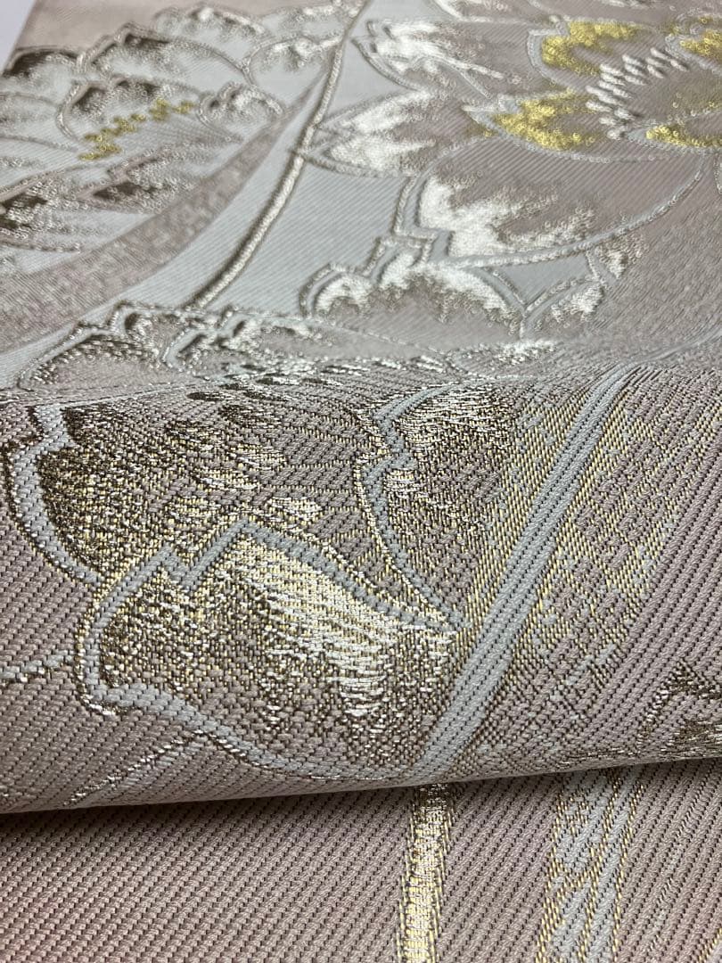 お仕立て上がり名古屋帯　新品未使用品　正絹　西陣織　No.338