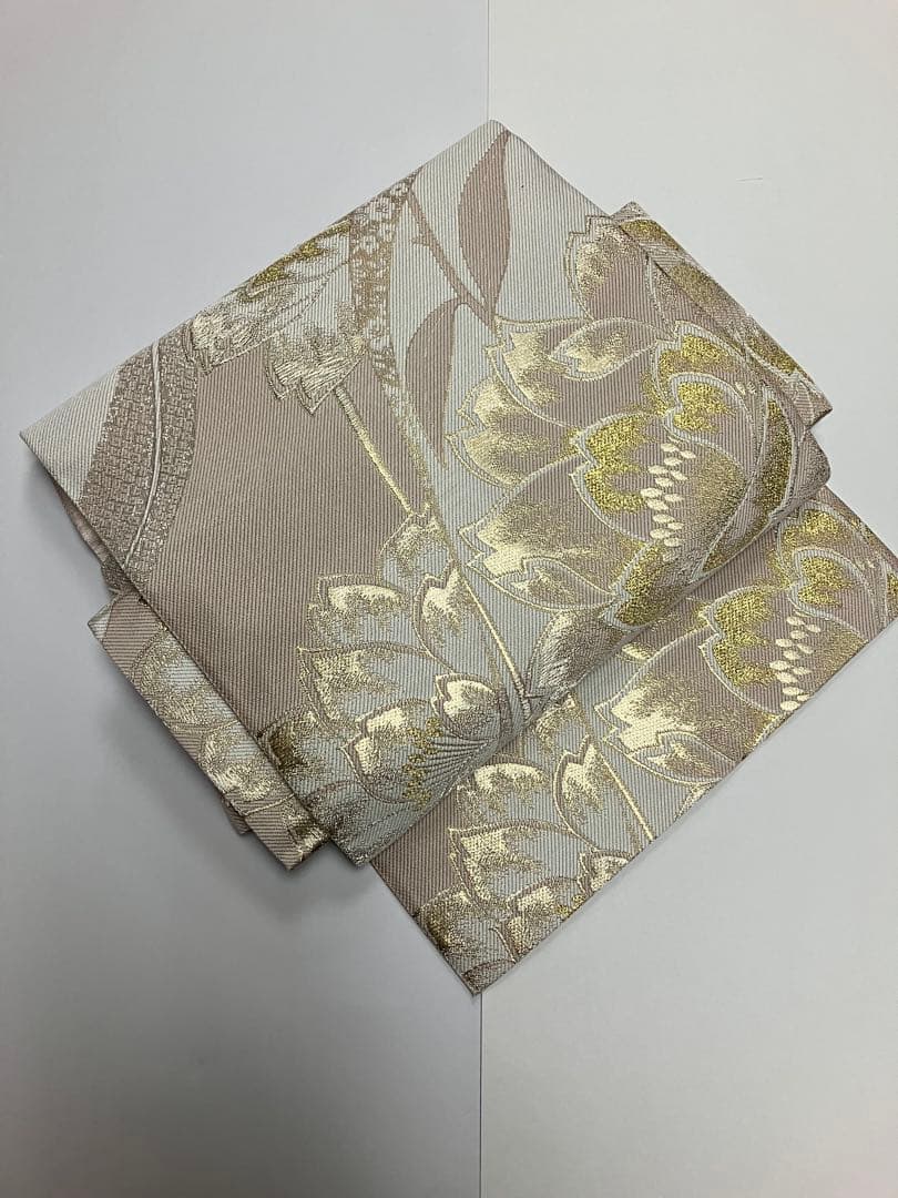 お仕立て上がり名古屋帯　新品未使用品　正絹　西陣織　No.338