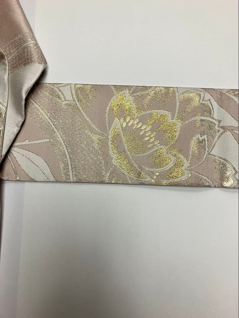 お仕立て上がり名古屋帯　新品未使用品　正絹　西陣織　No.338