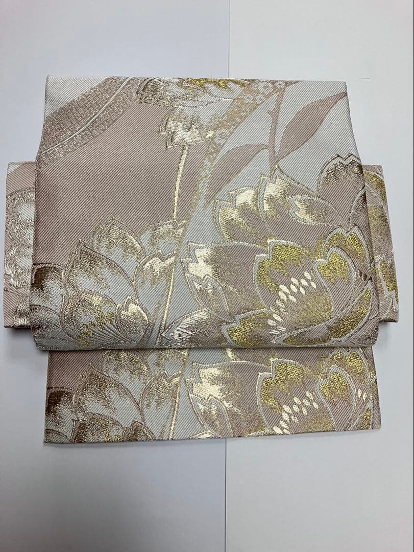 お仕立て上がり名古屋帯　新品未使用品　正絹　西陣織　No.338