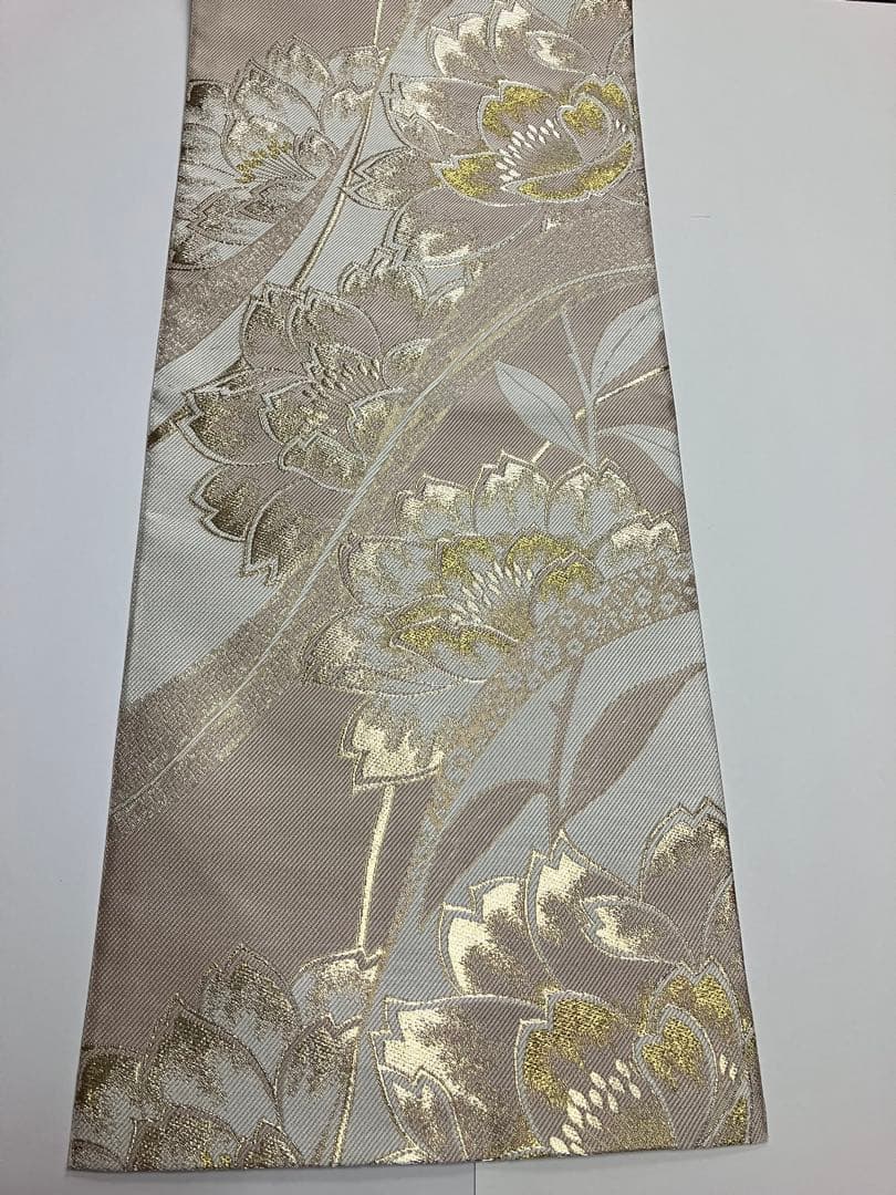 お仕立て上がり名古屋帯　新品未使用品　正絹　西陣織　No.338