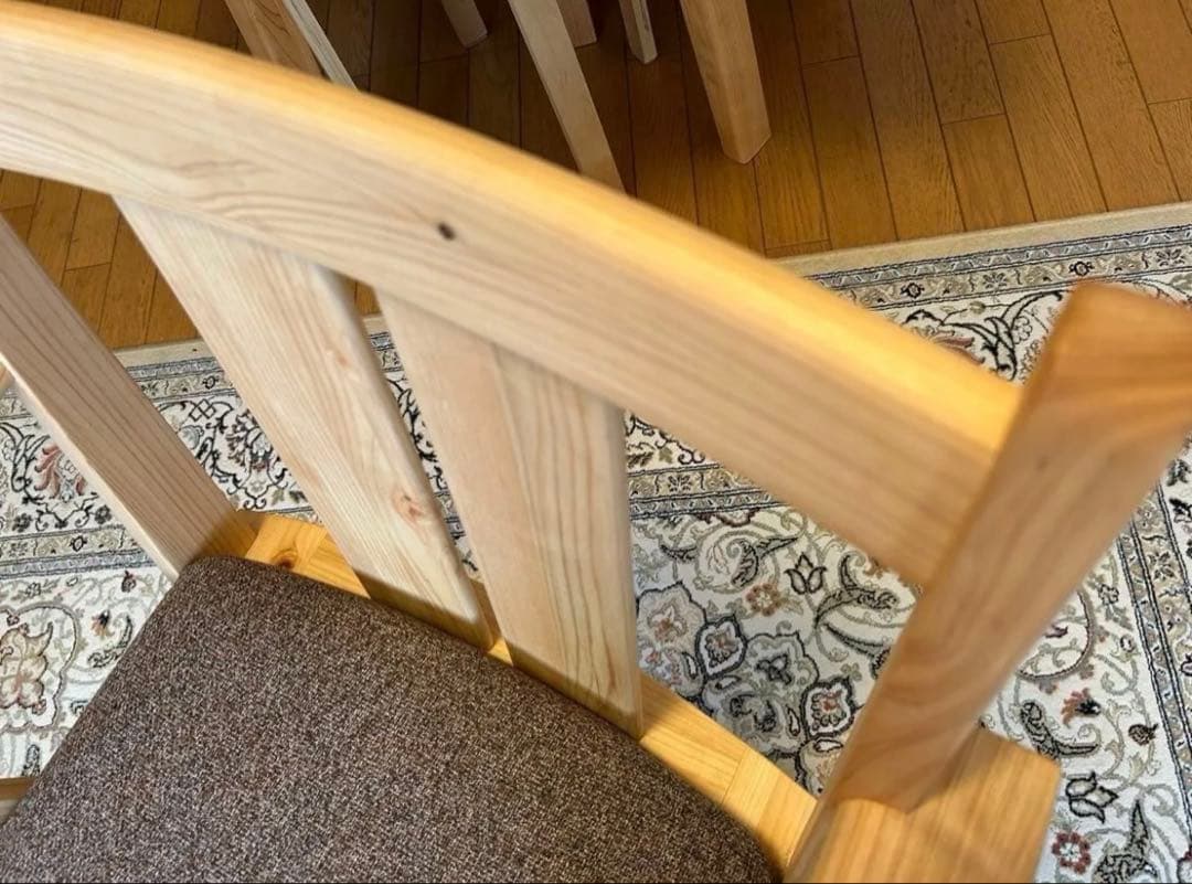 ☆ダイニングチェア 椅子　回転　アーム付き　肘置き　二脚目