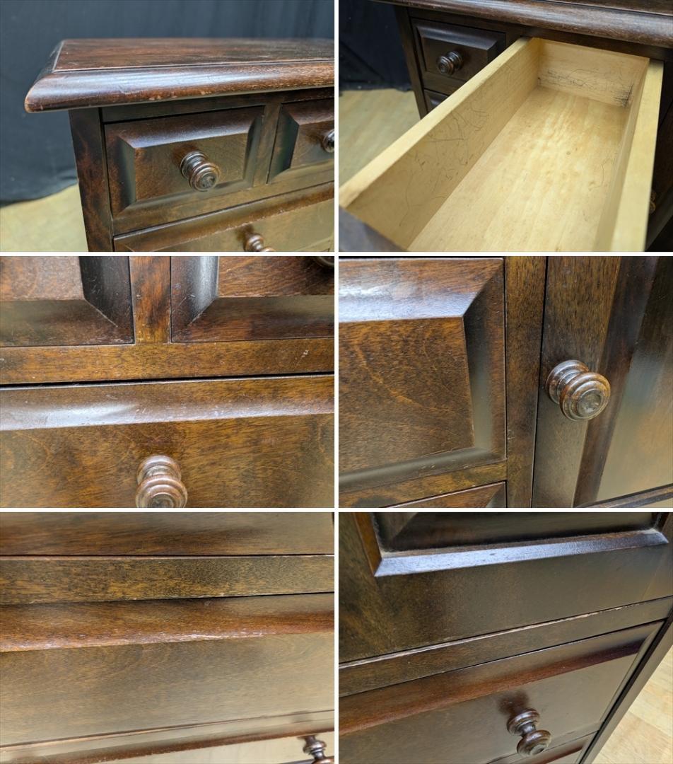 北海道民芸家具　樺　カバ材　無垢　小物箪笥　タンス　タンス　チェスト　引き出し