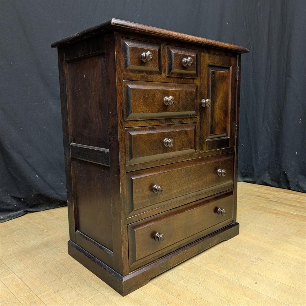 北海道民芸家具　樺　カバ材　無垢　小物箪笥　タンス　タンス　チェスト　引き出し