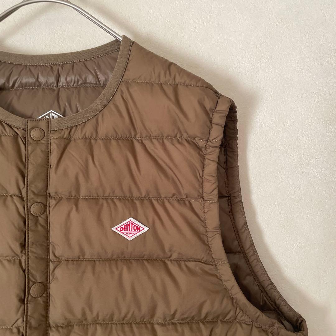 DANTONインナーダウンベスト ブラウン レディースS ダントン