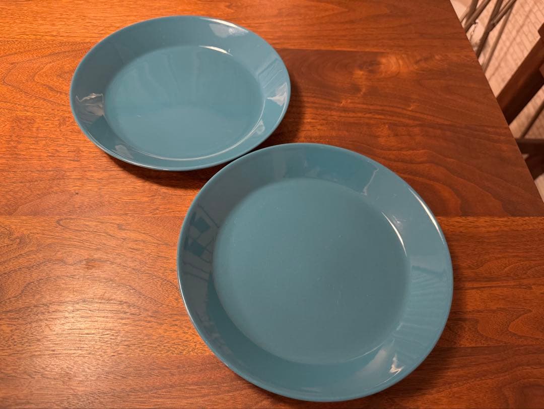 希少 廃番 イッタラ ティーマ プレート 21cm 2枚セット ペトロールブルー
