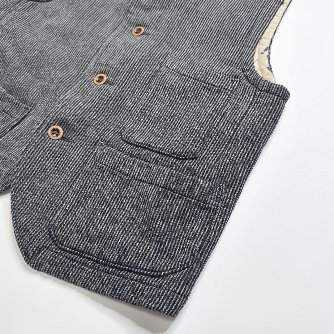 【美品】45rpm umii908 中綿ストライプベスト　ジレ　サイズ2