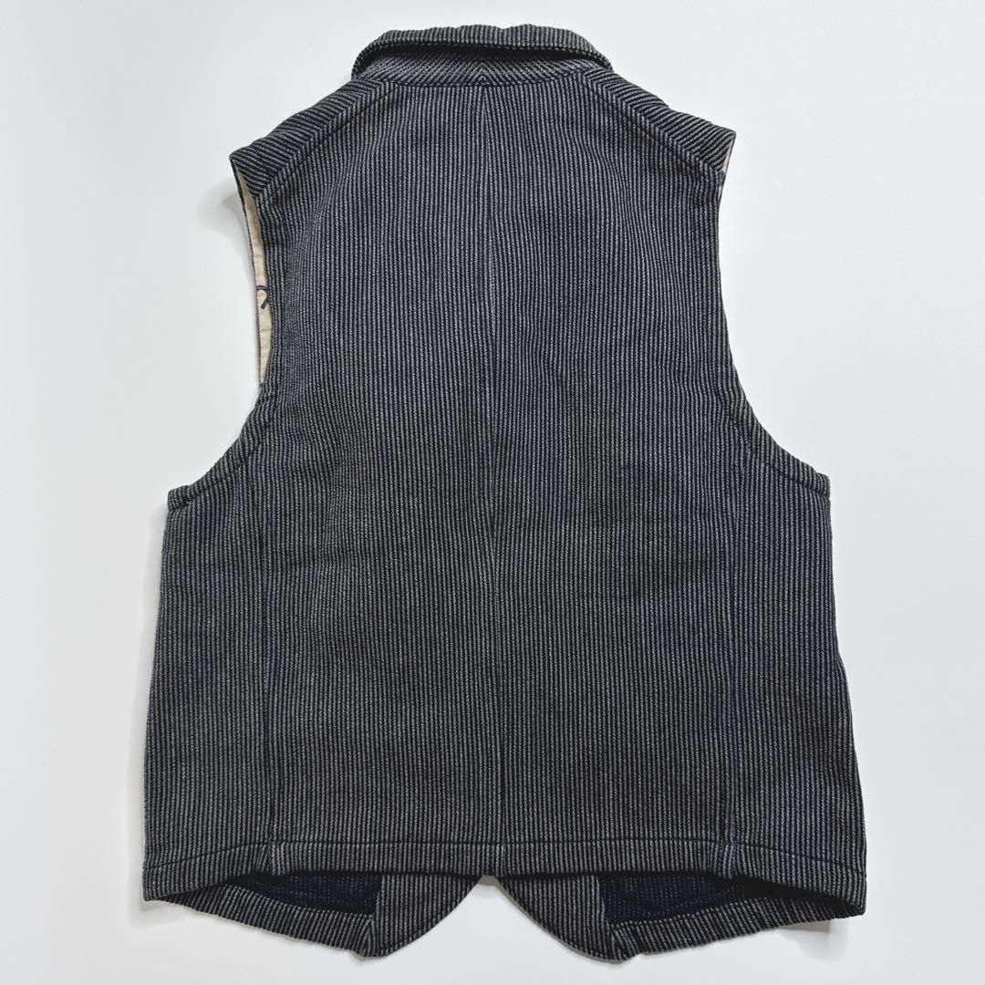 【美品】45rpm umii908 中綿ストライプベスト　ジレ　サイズ2