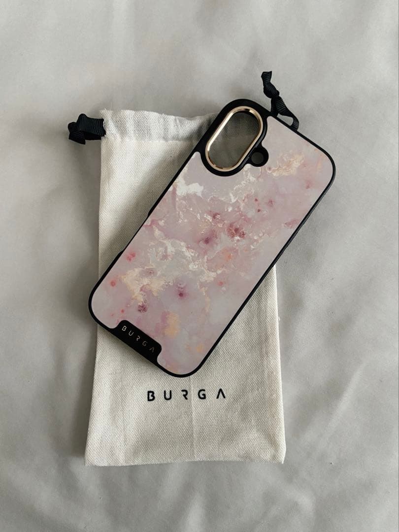 新品）BURGA マーブル模様 iPhone17ケース　高級ライン